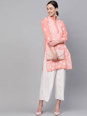 Coral embroidered cotton embroidered-kurtis 3