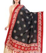 Salwar Studio Women's Red Art Silk Printed Dupatta