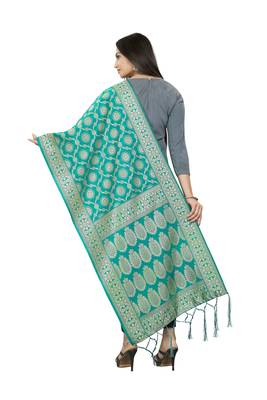 Rama Banarasi Silk Jacquard Woven Dupatta 3