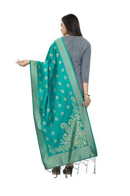 Rama Banarasi Silk Jacquard Woven Dupatta 3