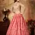 Meghalya Organza Floral Print Embroidered Pink Lehenga Choli Set