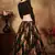 Bewitching Black Sequins, Resham, Zari And Dori embroidered organza fabric floral designer Lehenga choli