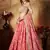 Meghalya Organza Floral Print Embroidered Pink Lehenga Choli Set