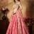 Meghalya Organza Floral Print Embroidered Pink Lehenga Choli Set
