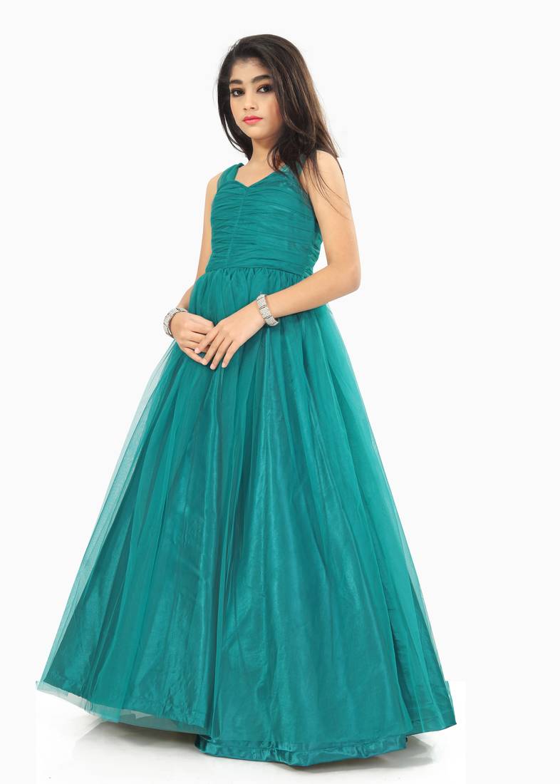 Kids Rama Net With Satin Gown For Girls 