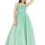 Kids Sky Blue Net With Satin Gown 