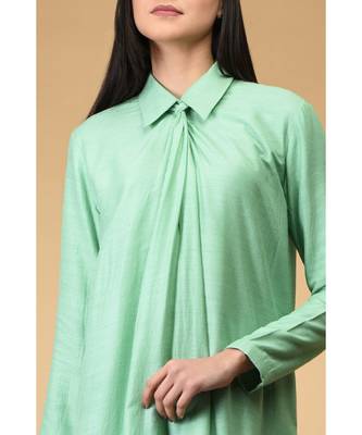 Mint Twist Neck Kurta 2