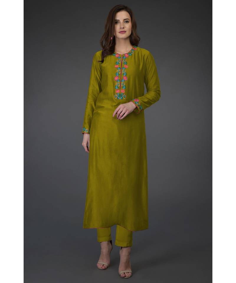 Mehandi Kashmir Bagh Inspired Kurta