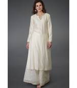 Ivory Gota Sequin and Mirror Work Kurta