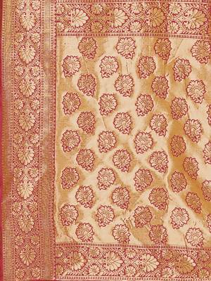 Mehrang pink Woven Banarasi Silk Saree with Blouse  5