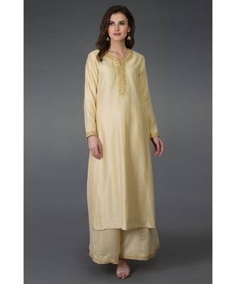 Cream Marori and Sequin Work Kurta 1