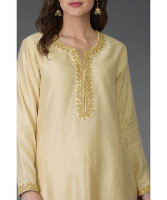 Cream Marori and Sequin Work Kurta 2