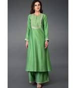 Green Gota Zardozi and Pearl Beads Kurta