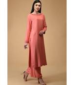 Salmon Cutwork Embroidered Kurta