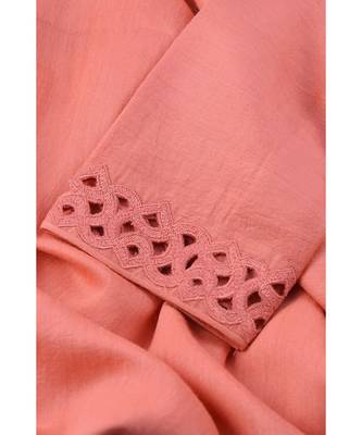 Salmon Cutwork Embroidered Kurta 6