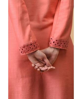 Salmon Cutwork Embroidered Kurta 7