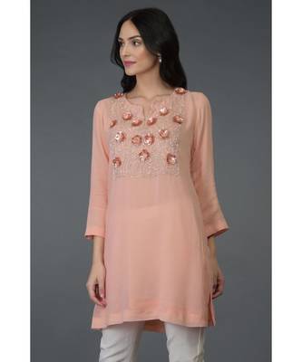 Pepper Stem Kashmiri Tilla Embroidered Tunic Top 1