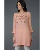 Pepper Stem Kashmiri Tilla Embroidered Tunic Top