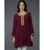 Grey Marori and Sequin Embroidered Tunic Top