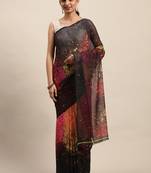 Shaily Women Multi Georgette Printed Saree