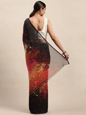Shaily Women Multi Georgette Printed Saree 2