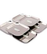 Coconut Stainless Steel Square Plate Diameter - 20Cm - Set of 6
