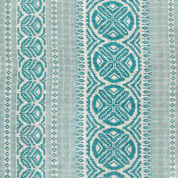 Blue printed cotton saree with blouse 5