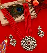 Red mother of pearl designer-jewellery