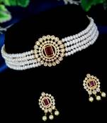 Multicolor pearl chokers