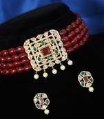 Multicolor cubic zirconia chokers