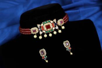 Multicolor cubic zirconia chokers 1