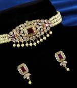 Multicolor cubic zirconia chokers