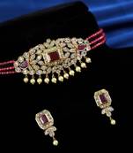 Multicolor cubic zirconia chokers