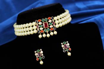Multicolor cubic zirconia chokers 1