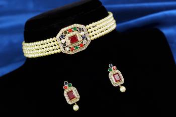 Multicolor cubic zirconia chokers 1