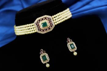 Multicolor cubic zirconia chokers 1