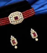 Multicolor cubic zirconia chokers