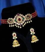 Multicolor cubic zirconia chokers