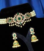 Multicolor cubic zirconia chokers