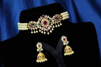 Multicolor cubic zirconia chokers 1