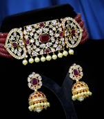 Multicolor cubic zirconia chokers