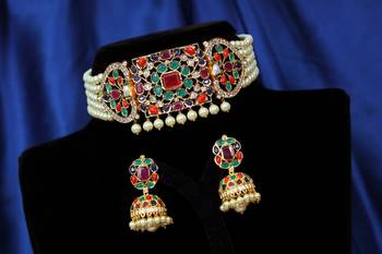 Multicolor cubic zirconia chokers 1