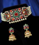 Multicolor cubic zirconia chokers