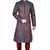 BLUE SELF DESIGN JACQUARD KURTA PAYJAMA
