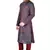 BLUE SELF DESIGN JACQUARD KURTA PAYJAMA