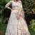 Beige Crepe Plain Bridal Lehengas