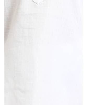 BownBee Stand Collar Cotton Kurta pajama-White 4