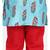 BownBee Floral Print Cotton Kurta Pajama- Green