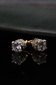 Rose Gold Alloy Earrings