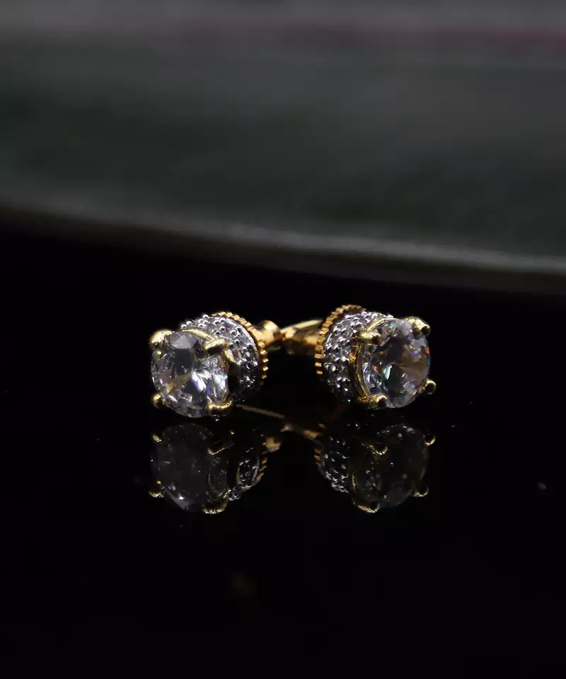 Rose Gold Alloy Earrings